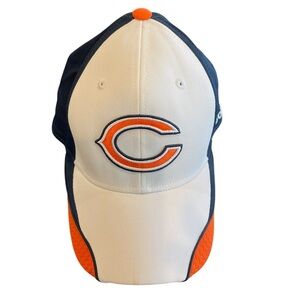 🏈🧡💙NEW Chicago Bears White and Orange Cap - Reebok NFL size S/M